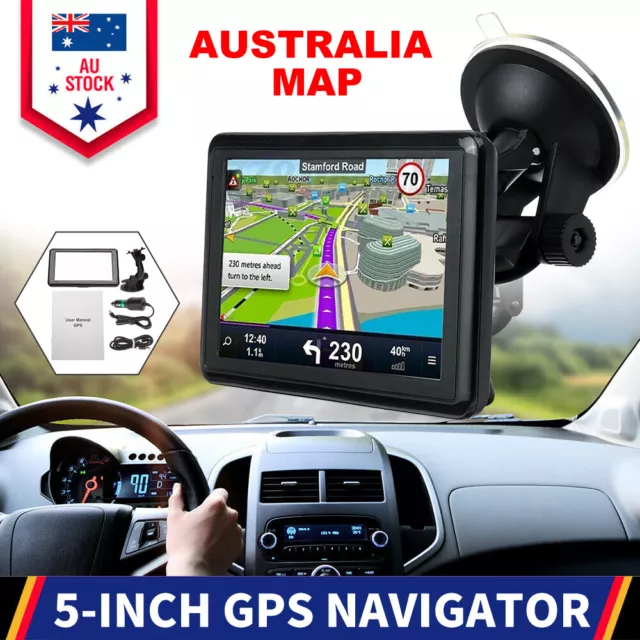5" Truck GPS Navigator Car Auto LCD Navigation Sat Nav Lifetime Map Speedcam MP3