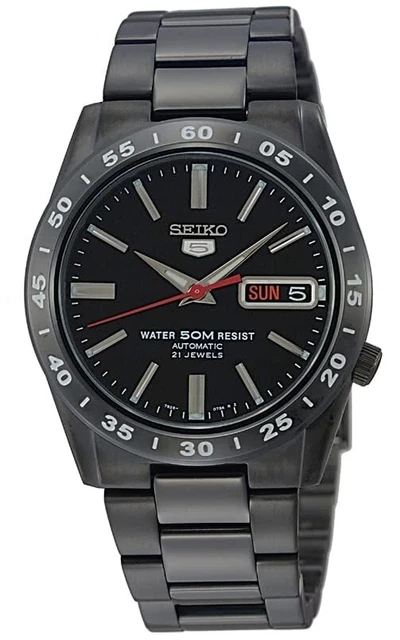 Seiko 5 Automatic SNKE03K1 Men's Black Watch New in Box RP33