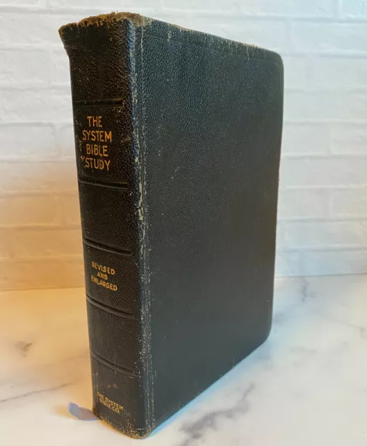 The System Bible Study Revised and Enlarged Edition 1945 Vintage Leather