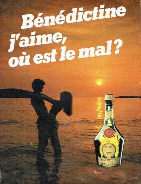 PUBLICITE ADVERTISING 0217  1981  La liqueur Bénédictine