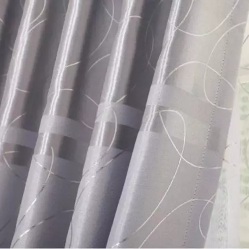 New Luxury Silvered Blackout Thermal Insulated Living Room Window Curtains Tulle