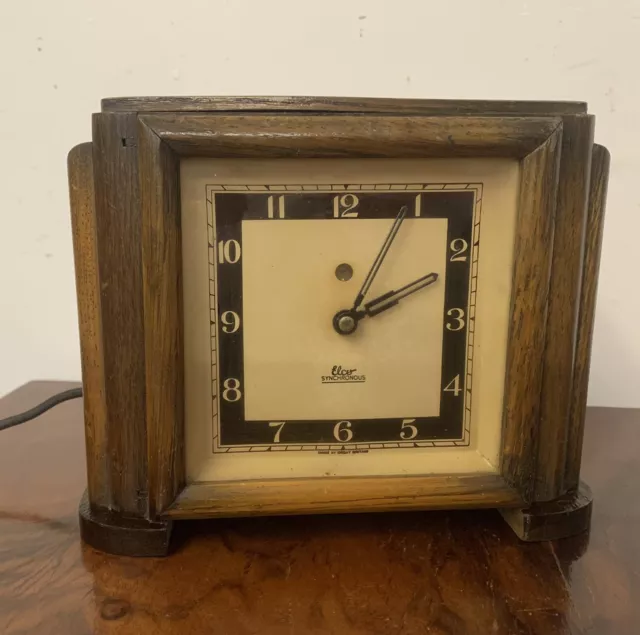 Art Deco 1930’s Elco Synchronous Mantle Clock 2