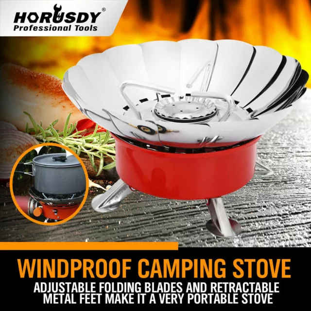 Outdoor Gas Burner Folding Cooking Stove Mini Butane Cooker Camping Windproof