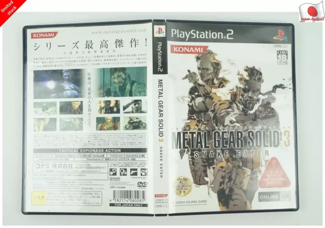 Metal Gear Solid 3 Snake Eater PS2 KONAMI Sony Playstation 2 From Japan