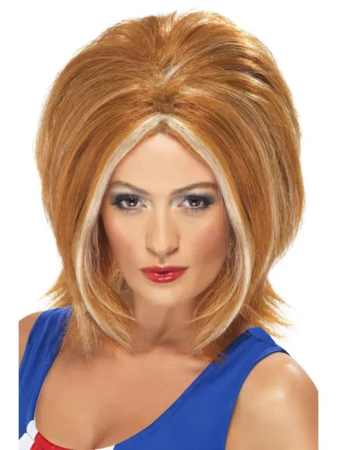 Girl Power Spice Girls Ginger Geri Halliwell 90s Short Hair Ladies Costume Wig
