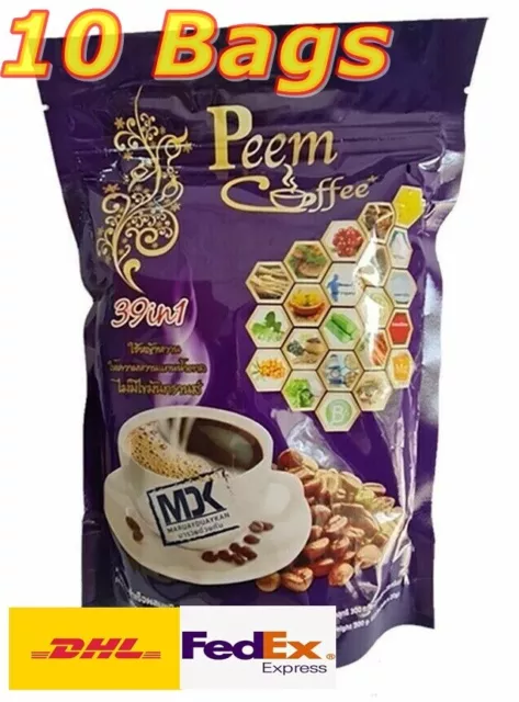 10X Peem Coffee Herbs 39 In 1 Instant Mix Powder Control Weight No Sugar no fat