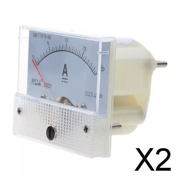 2X Le panneau d'ampèremètre d'ampèremètre analogique CC connectez