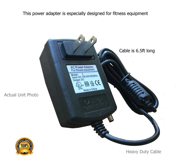 AC Power Adapter Power Supply for BH Fitness S3Xi Elliptical