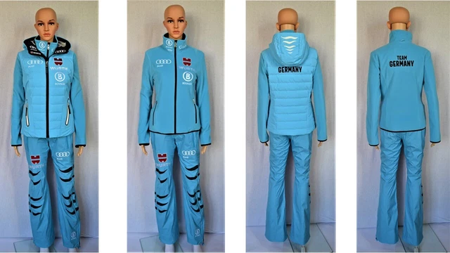 SET BOGNER DSV DAMEN TEAM SKI DAUNEN 2 in 1 WESTE + HOSE 2598 € Gr 36 38 S M NEU