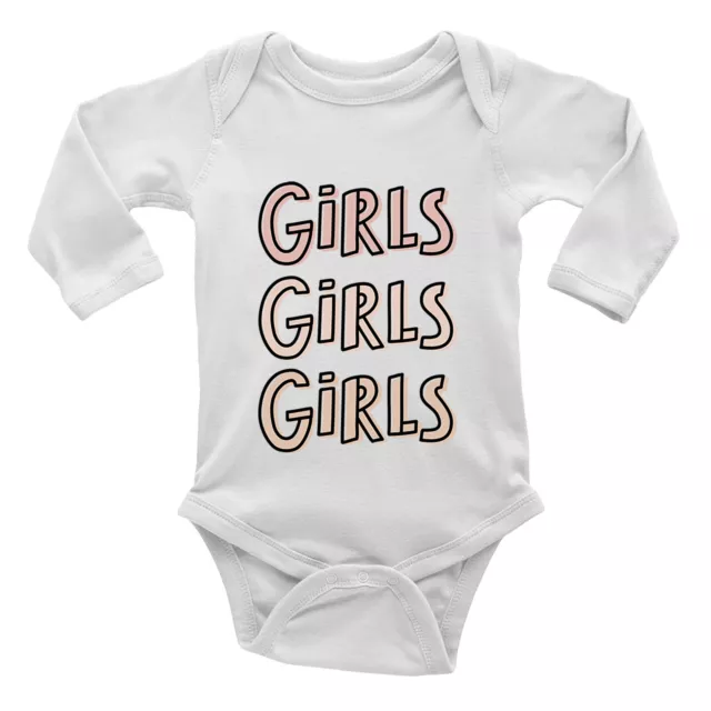 Mädchen Mädchen Mädchen Langarm Baby Grow Weste Body Jungen Mädchen