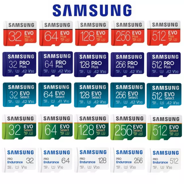 Samsung Micro SD Karte SDXC Class 10 Speicherkarte 32GB 64GB 128GB 256GB 512GB