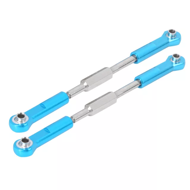 1 Pair Aluminum Alloy Metal Tie Rod RC Accs for HSP 94762/94763 1/8 RC Car Blue