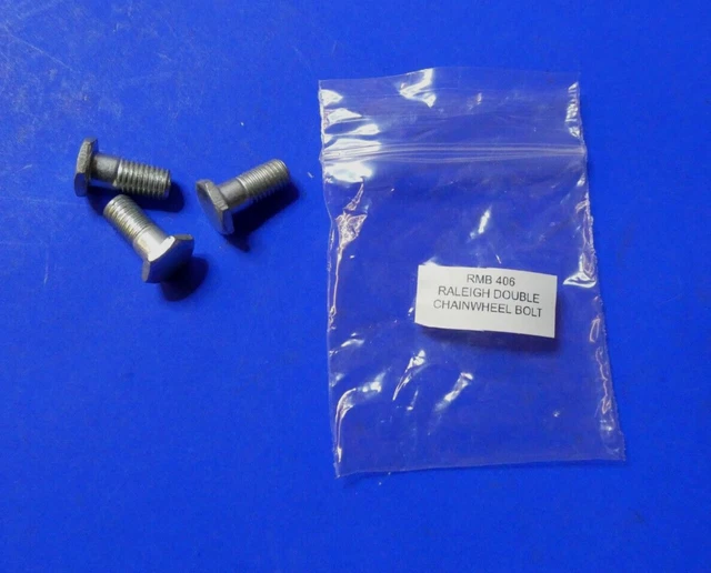 A Set Of Three Raleigh Double Chainwheel Bolts - Superb New Old Stock - Scarce