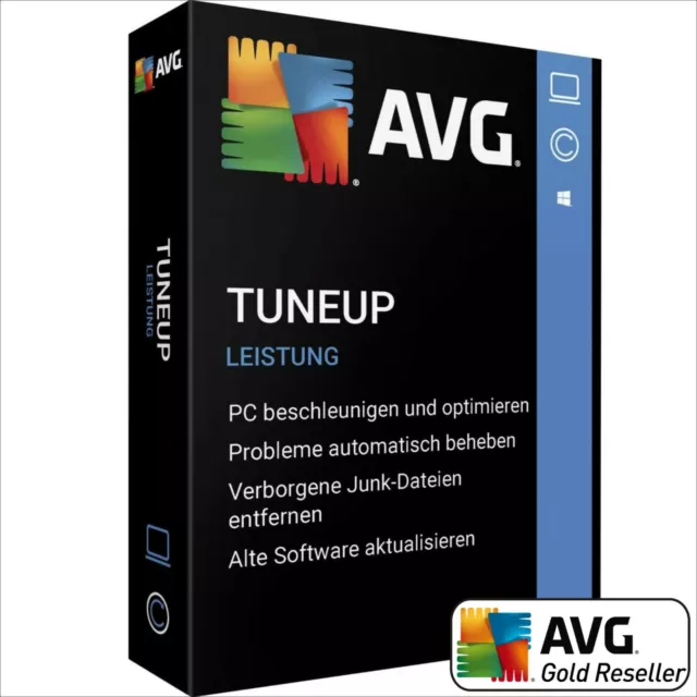AVG PC TuneUp 2024 1 PC 2Jahre | TuneUp Utilities Vollversion/Upgrade 2025 UE DE 2