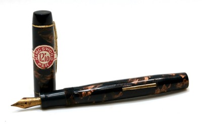 John Sterling by Colibri vintage 1985 walnut 14k nib fountain pen New old Stock 