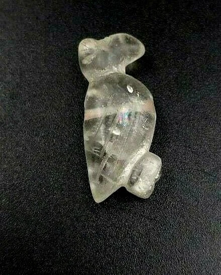 Original Anceint Crystal Iridescent Rainbow Wing Parrot Bird Carved PYU Bead