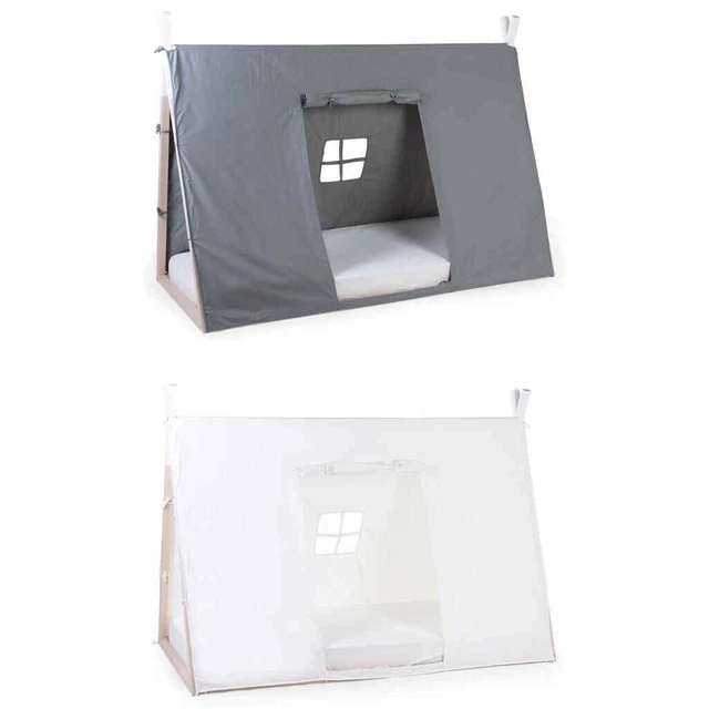 Copertura CHILDHOME per letto Tipi 90x200cm culla casa bambini bianco/grigio BAMBINO