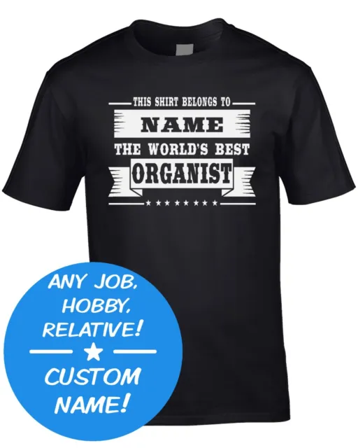 World Best Custom Men's T-Shirt Finest Job Hobby Relative Work Gift Any Name