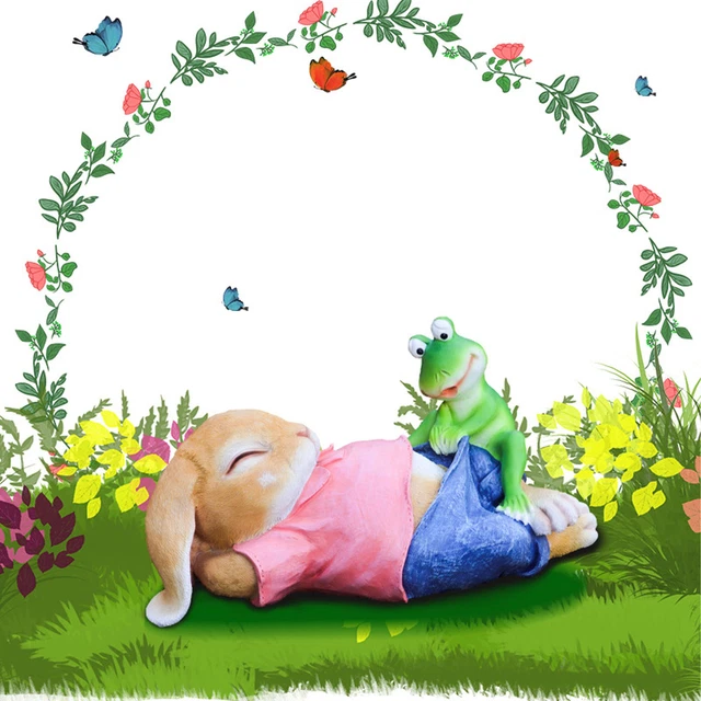 Figurine De Lapin De Jardin Statues De Jardin Ornements De Jardin En
