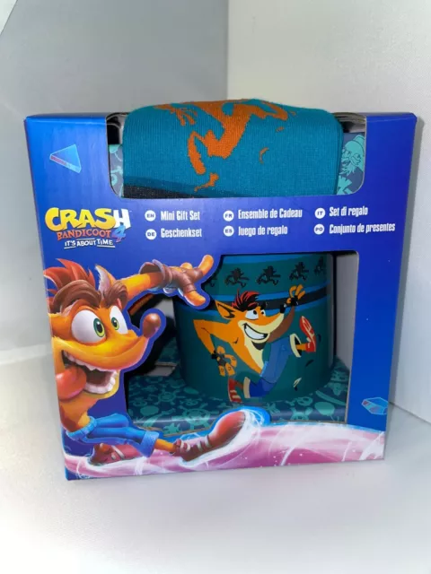 Crash Bandicoot Geschenkset aus Tasse und Socken NEU Crash 4 It's about Time TOP