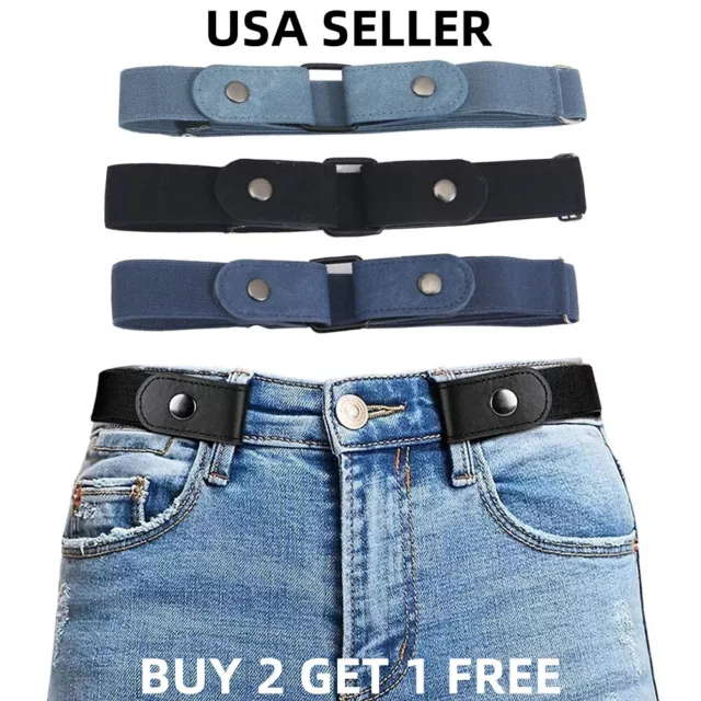 Daisy Buckle-free Elastic Invisible Waist Belt Jeans No Bulge Hassle Men Women