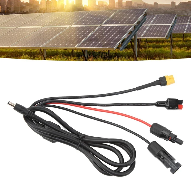 Cable de carga solar portátil con cubierta de manto alambre de silicona adaptador XT60