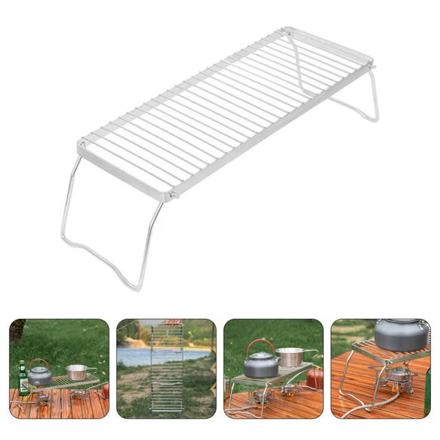 Parrilla de picnic de camping óxido acero inoxidable parrilla de camping para viajes al aire libre