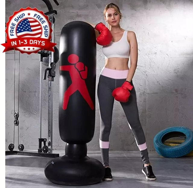 Saco de Boxeo Inflable para Entrenamiento Boxing Punching Bag Inflatable Trainin