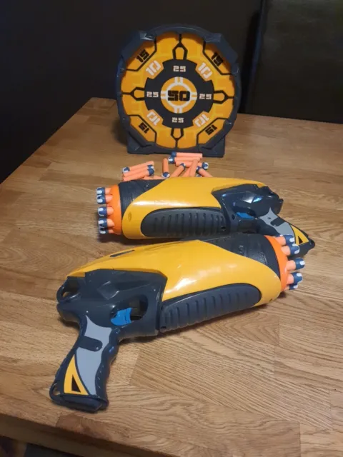 Nerf Dart Tag Swamfire 2 Gun Set With Target Board And Sticky Darts