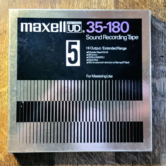 Maxell UD Late Gen Reel to Reel Recording Tape, LP, 7″ Reel, 1800 ft