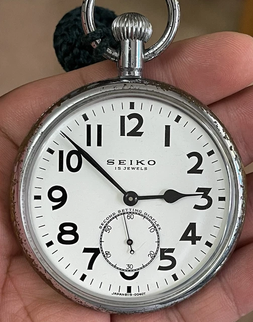 Vintage seiko sales pocket watch