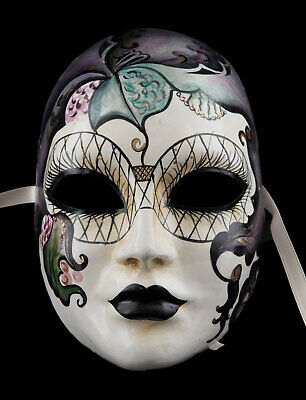 Mask from Venice Face Volto IN Paper Mache Collection Retro Prestige 22558