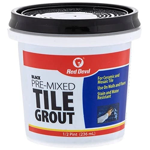 042260 Pre-Mixed Tile Grout, Black,Adheres to all types of ceramic & mosaic tile