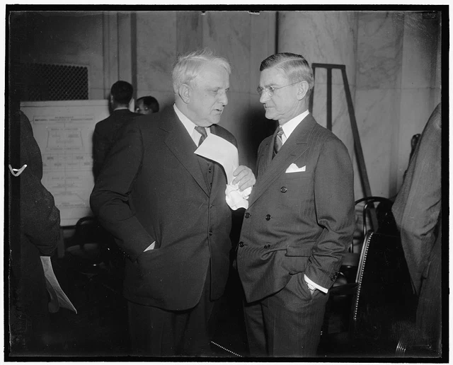 Reproduced 1938 Photo Charles R Hook, Right, Pres Nat'L Assoc Manufacturers,  n