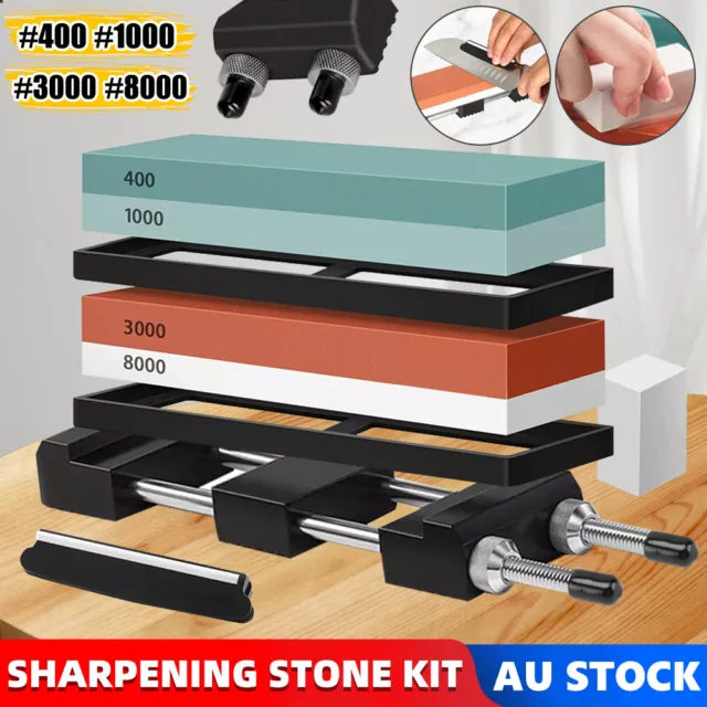 Professional Knife Sharpener Sharpening Stone Water Wet Dual Whetstone Kit Set