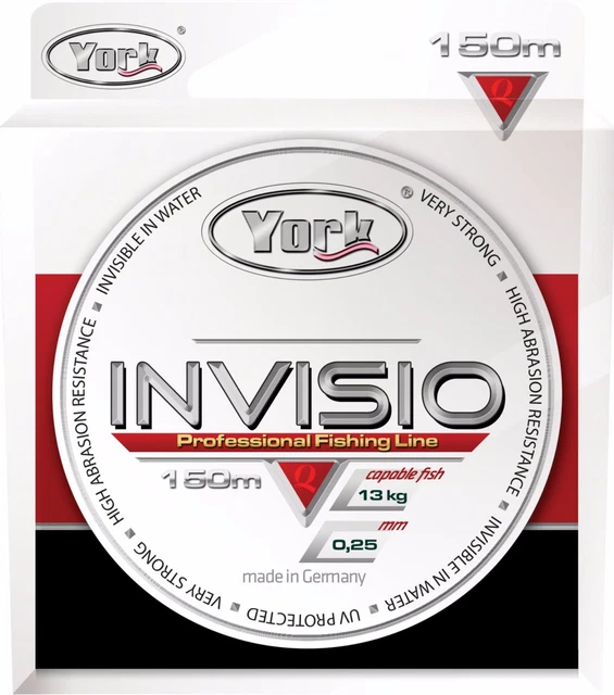 LIGNE DE PÊCHE York Invisio 150m Bobine 0,14mm -0,40mm Monofile Fil