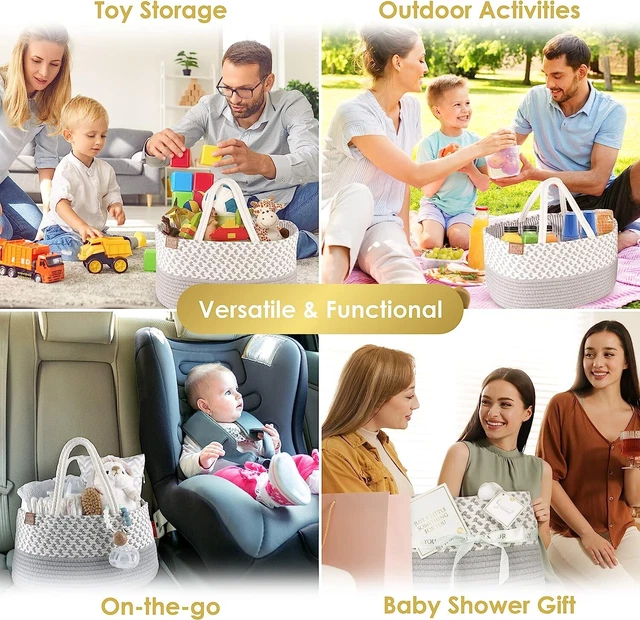 Diaper Caddy,  Organizer, Baby Diaper Caddy for Baby unisex Free Diaper,Wet Dry 2