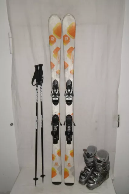 Salomon Ski " Sun " Top Lady Allmountain Carver 159 Cm + Skischuhe Gr:39 Im Set