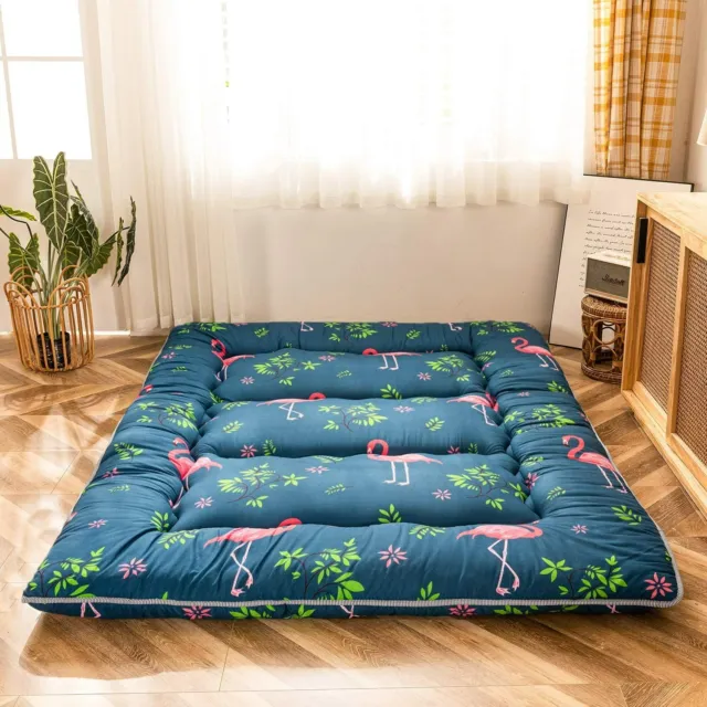 Colchón de piso japonés futón, almohadilla para dormir tatami gruesa flamenco individual