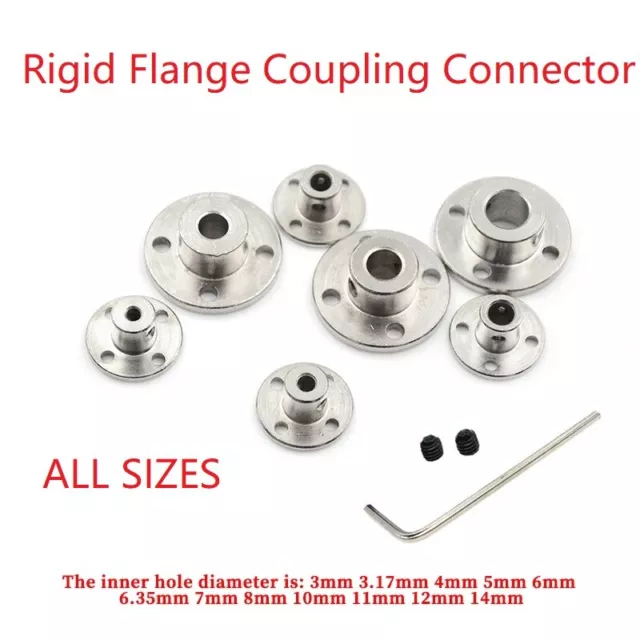 3-14mm Rigid Flange Coupling Motor Guide Shaft Coupler Axis Bearing Fittings