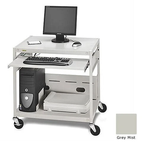 Bretford Adjustable A/V Cart on Wheels 32"w x 24"d x 33" w/ Keyboard Tray