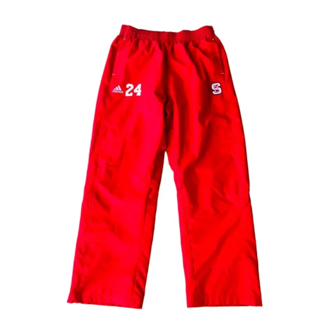 Adidas Windbreaker Collegiate NC State NCSU Wolfpack Pants Red Men's XL
