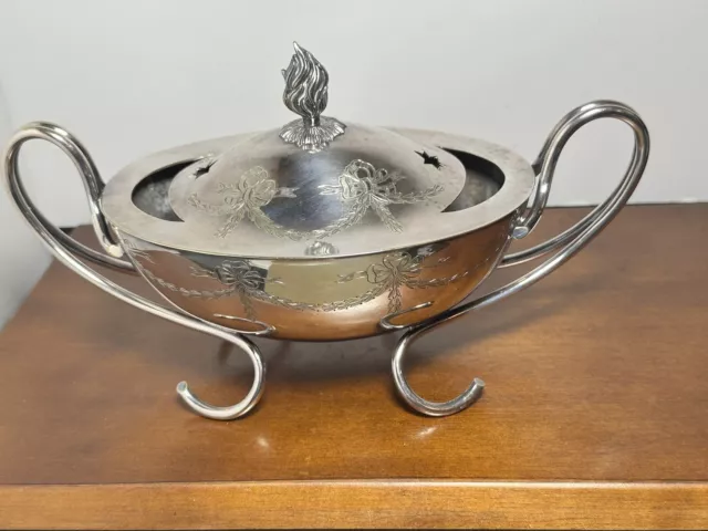 Antique 19th C. Sheffield Mappin Bros. “QUEENS PLATE” Silver Plated Spoon Warmer