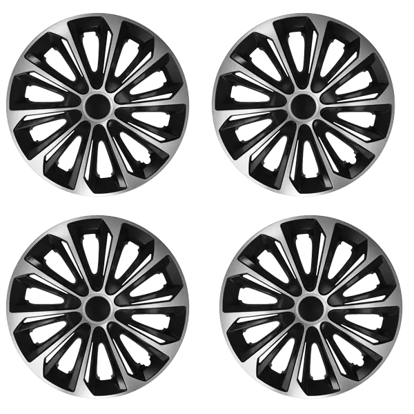 Wheel Trims 16" Hub Caps Spark Plastic Covers Set of 4 Black Specific R16 STRSV