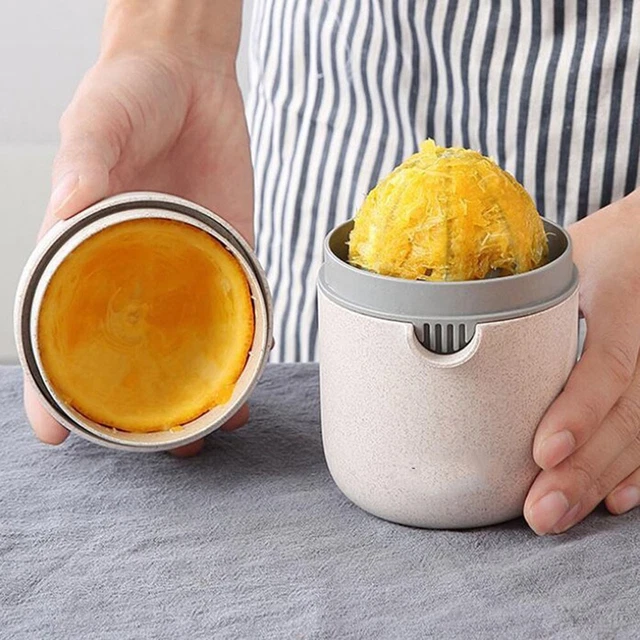 Presse-Agrumes Manuel Avec Bec Verseur Et Verre Doseur - Pour Oranges, Citrons, Pamplemousses - Portable Et Facile à Nettoyer