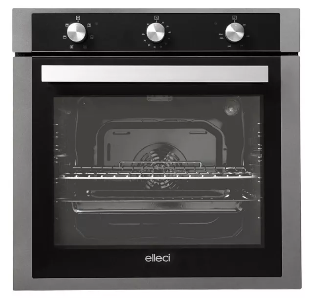 Elleci FMSP60273NS Four Encastré Électrique 6 Fonctions 73 L Classe A