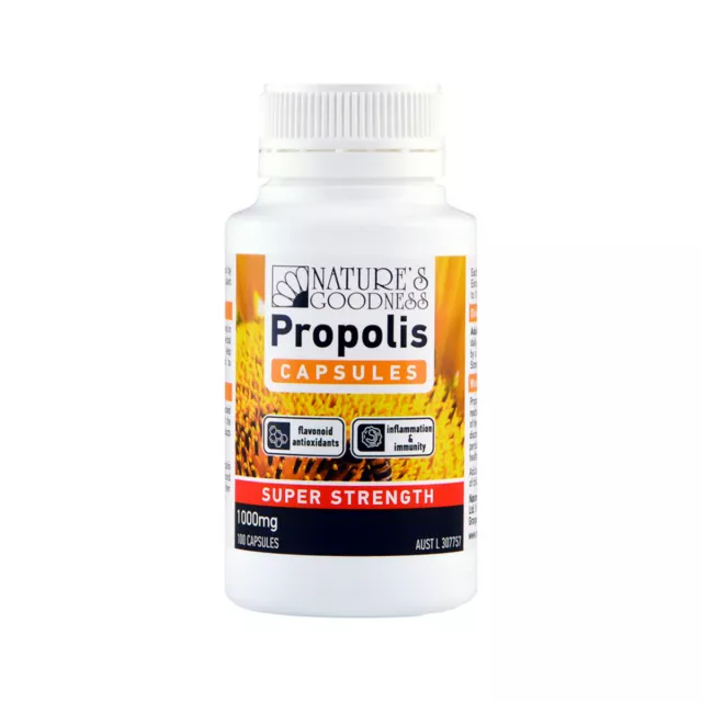 New Nature's Goodness Propolis Super Strength 1000mg 100 Capsules Natures