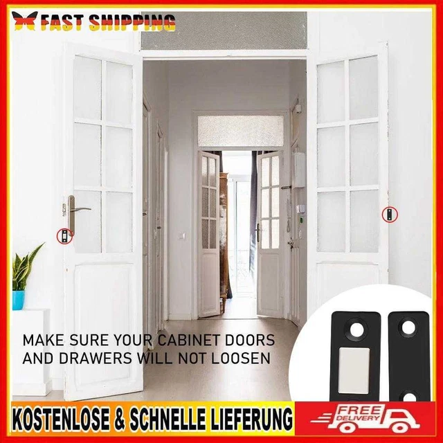 2 Stück magnetische Schrankverschlüsse Schranktürschließer (schwarz)