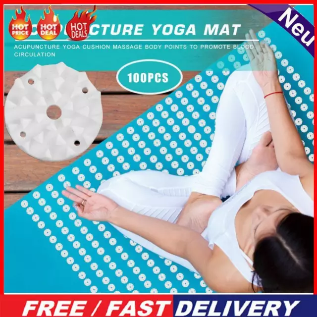 100pcs/set Lotus Acupressure Yoga Mat Spikes Fitness Pilates Cushion Pad Needle