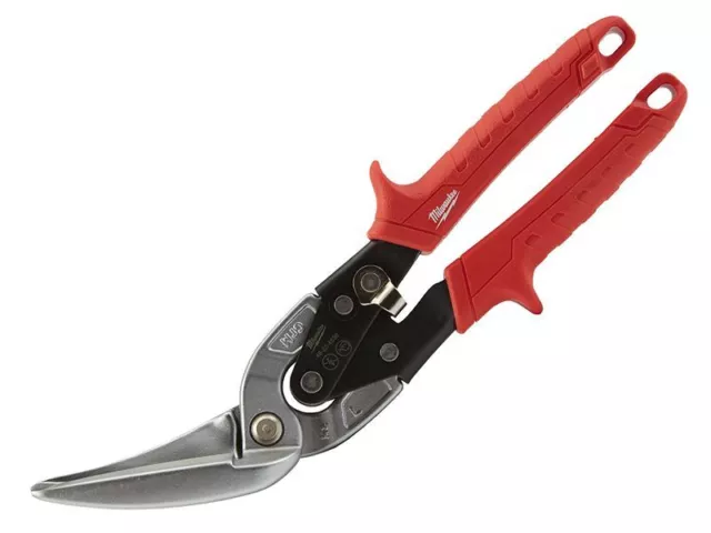 Milwaukee Hand Tools - Offset Metal Aviation Snips Left Extra Long Straight Cut